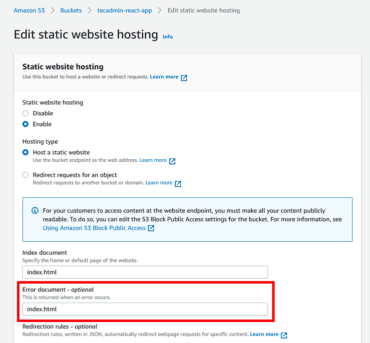 S3   Cloudfront  404 Error on Page Reload  Resolved    TecAdmin - 49