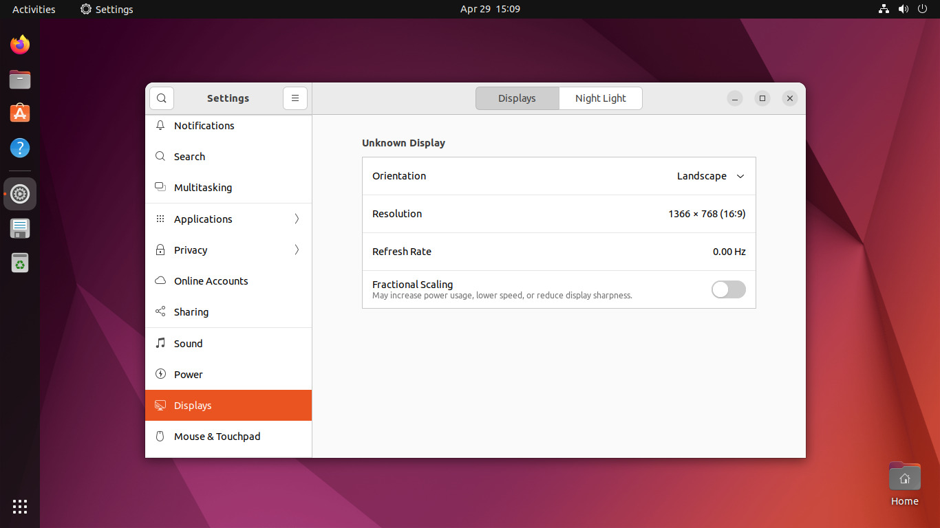 Change Screen Resolution  in Ubuntu Running on Hyper-V