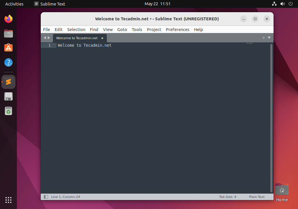 UbuntuにSublimeText4をインストールする