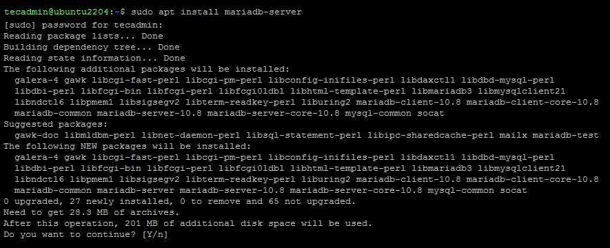 How to Install MariaDB on Ubuntu 22 04   TecAdmin - 96