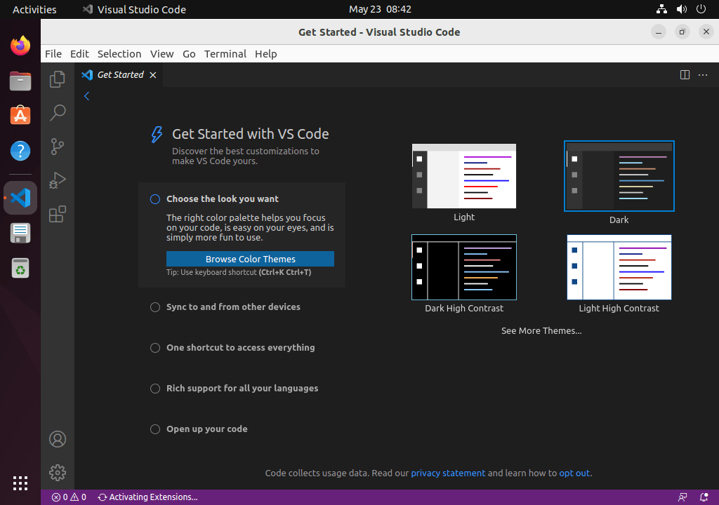 Ubuntu22.04にVisualStudioCodeをインストールする方法