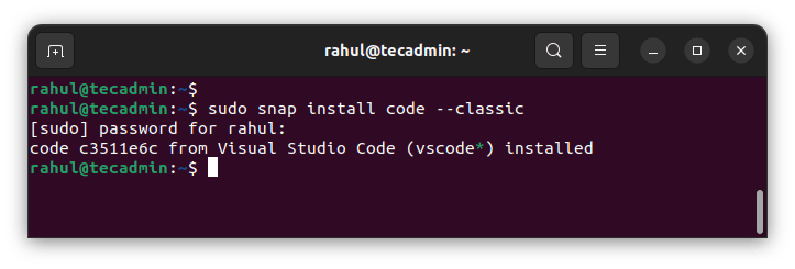 Installing Visual Studio Code on Ubuntu