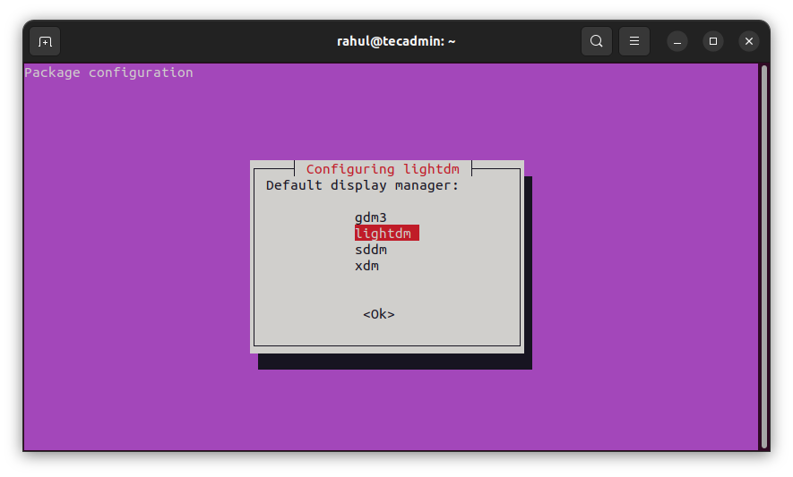 Switching Display Manager in Ubuntu GDM LightDM SDDM TecAdmin - 12