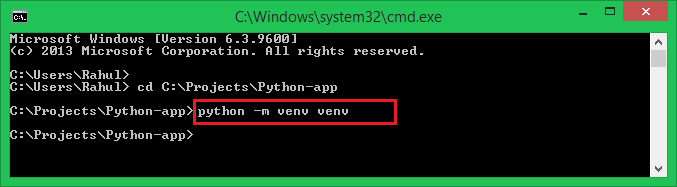 Create a Python Virtual Environment on Windows
