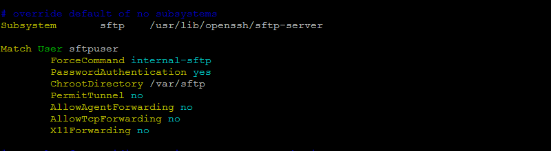 SFTP Only Configuration on Ubuntu