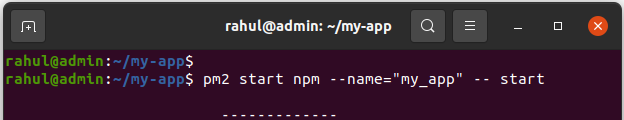 How to run npm start using pm2
