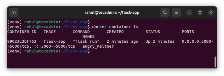 How to Dockerize a Flask Application – TecAdmin