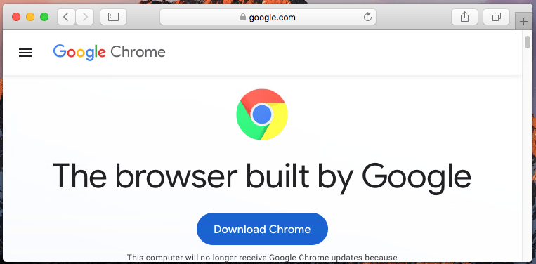 Download Google Chrome on MacOS
