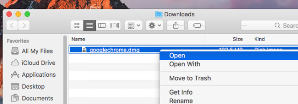 google chrome dmg file for mac