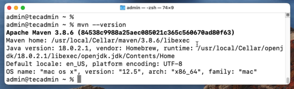 How To Install Maven On MacOS (2 Methods) – TecAdmin