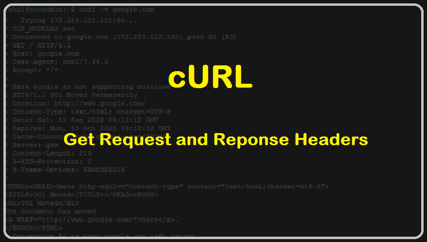 CURL How To Display Request Headers And Response Headers TecAdmin