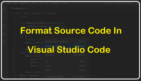 Format Source Code in Visual Studio Code