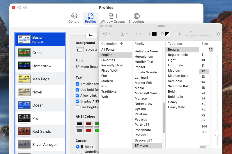 Changing Font Size of macOS Terminal