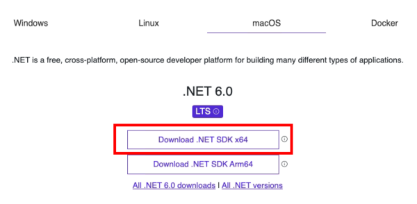 macos install .net 6