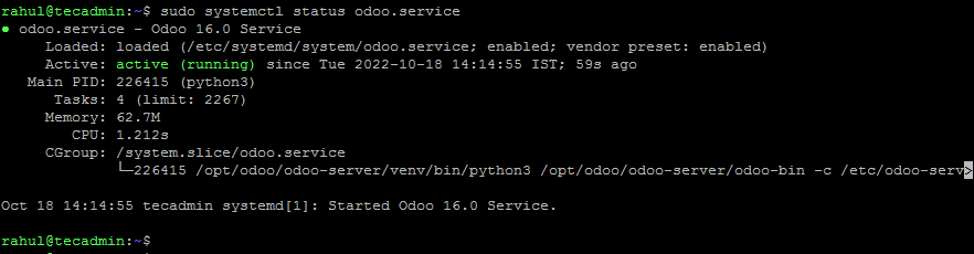 How To Install Odoo 16 on Ubuntu 22 04  Jammy    TecAdmin - 32