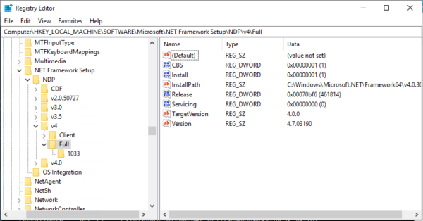 4 Methods to Check .NET Framework Version on Windows – TecAdmin