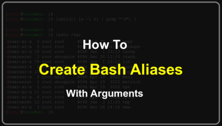 How to Create Bash Aliases with Arguments