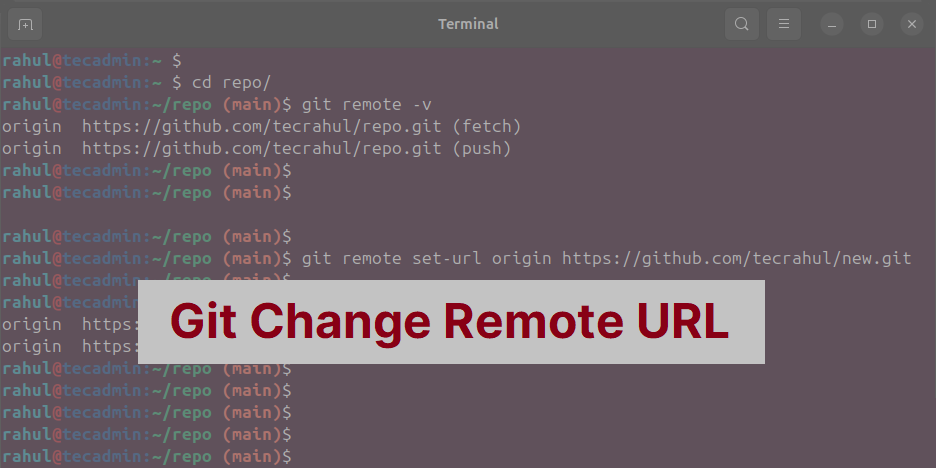 How to Git Change Remote Origin URL