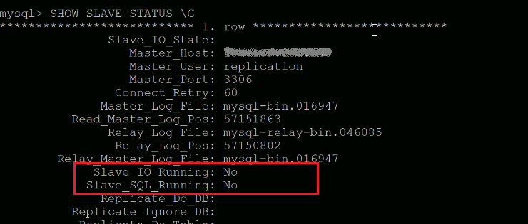 Stop MySQL Replication on Slave