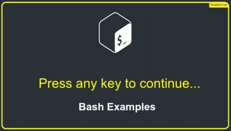 Bash Examples for "Press any key to continue..."
