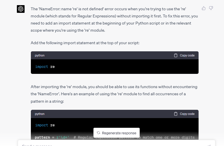 ChatGPT as Debugging Assistance