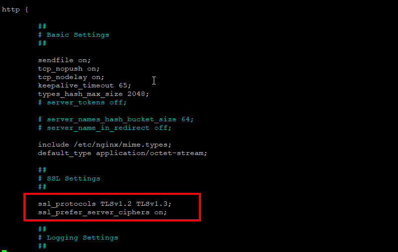 Using a Specific TLS Version in Nginx