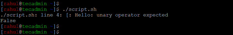  'Unary Operator Expected' Error in Bash: Causes and Solutions