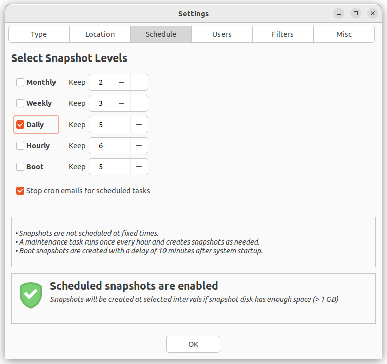 Backup and Restore Ubuntu System using Timeshift