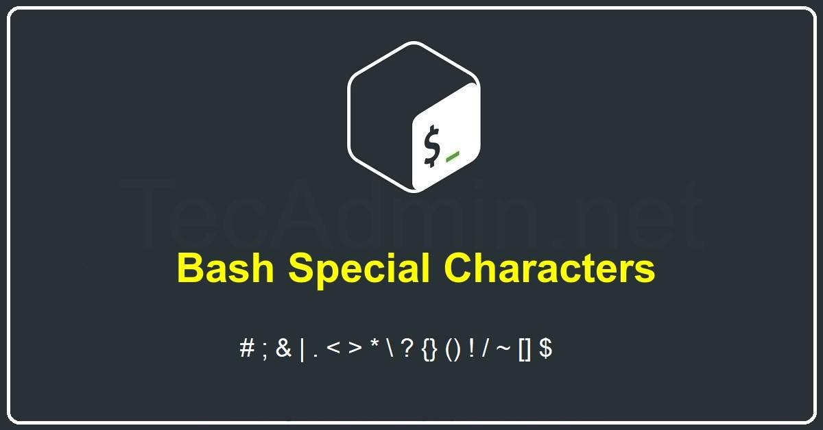 20 Special Characters You Need To Know For Bash TecAdmin