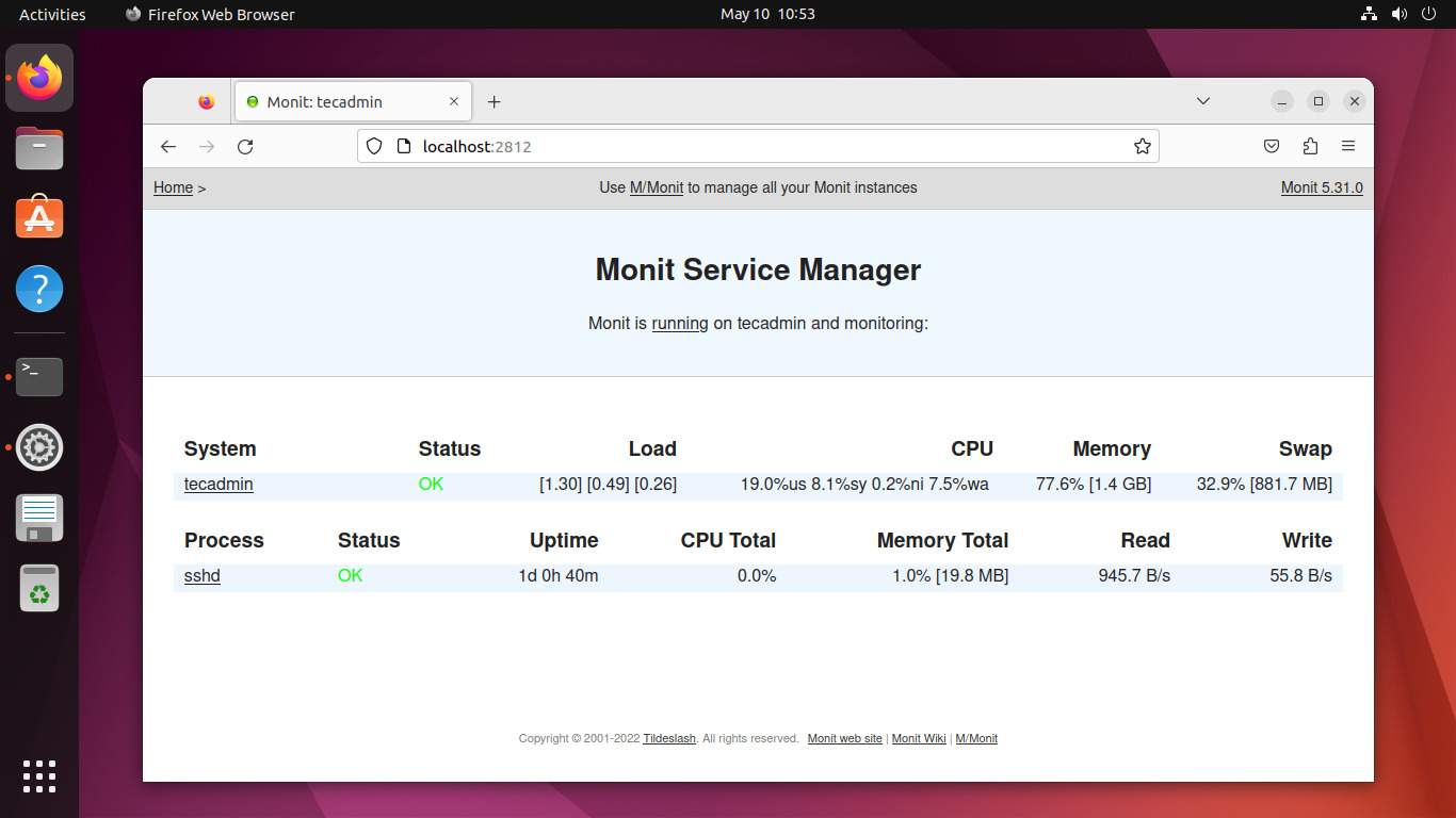 Setting Up Monit on Ubuntu 22.04