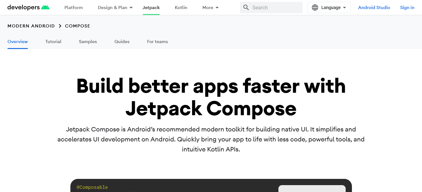 Jetpack Compose Framework