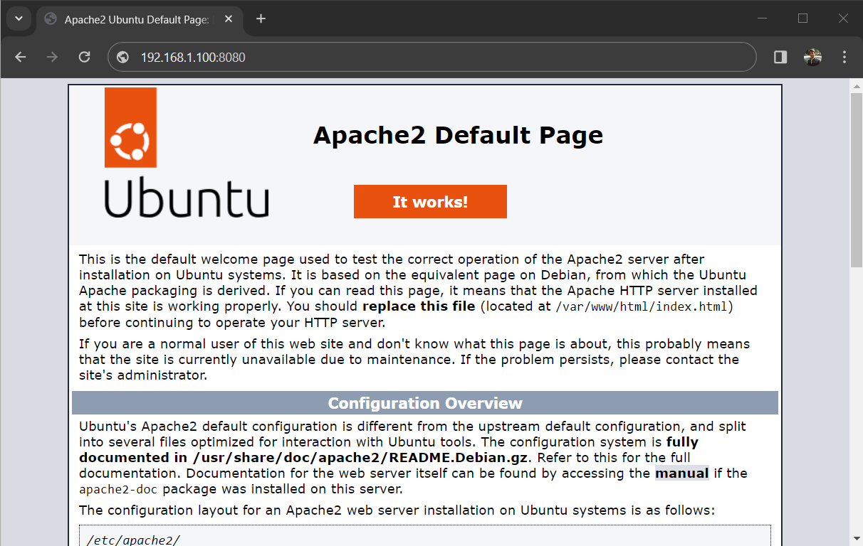 Changing Apache Default Port