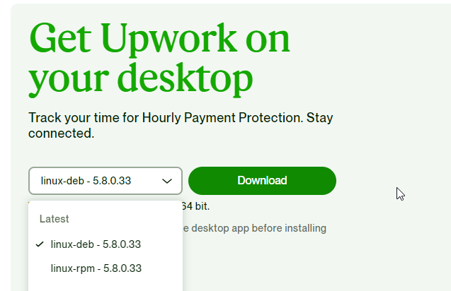 Download Upwork Debian Package
