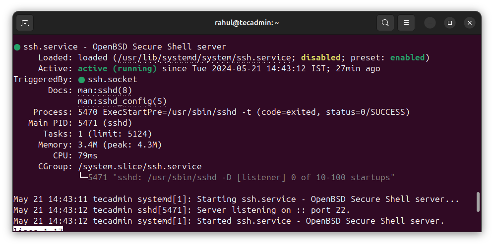 Setup OpenSSH Server on Ubuntu 24.04