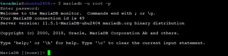 How to Install MariaDB on Ubuntu 24.04 – TecAdmin