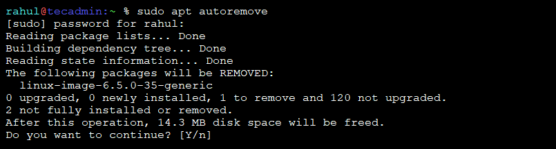 Remove Unused Packages on Ubuntu