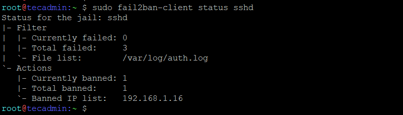 Fail2ban SSH Security