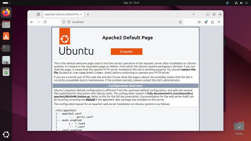 Installing Apache + PHP-FPM on Ubuntu 24.04