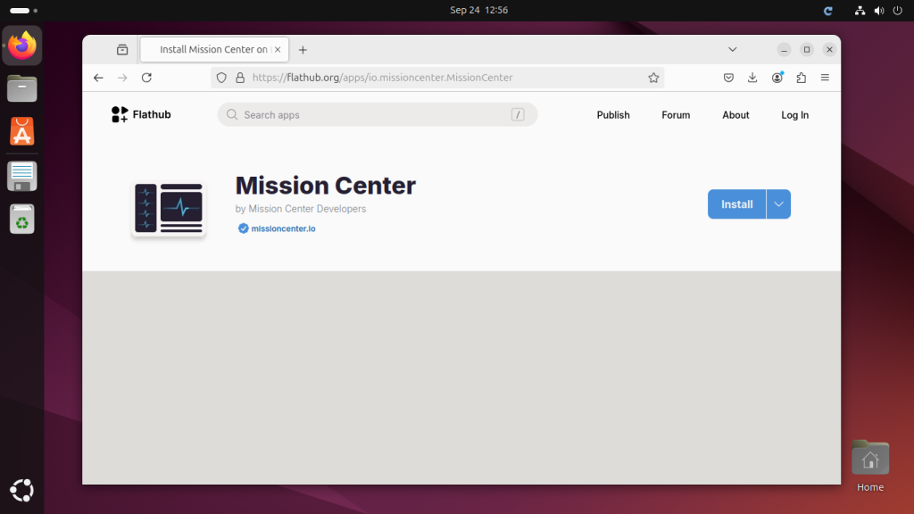 Download Mission Center for Ubuntu