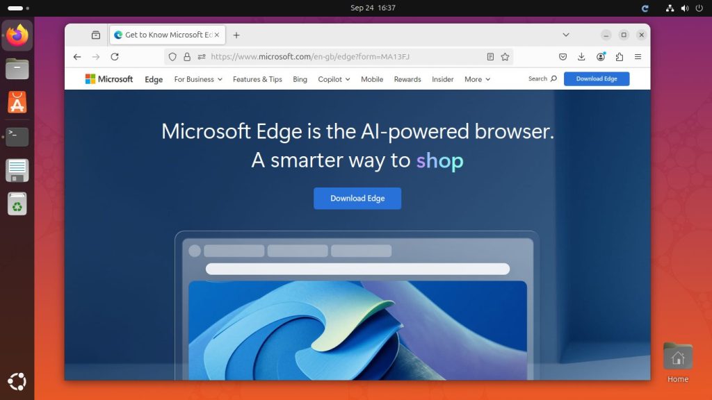 Download Edge Browser on Ubuntu