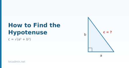 How to Find the Hypotenuse of a Right Triangle Right-angled triangle with the hypotenuse marked as unknown