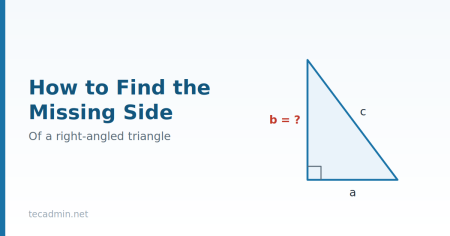 How to Find the Missing Side of a Right Triangle Right-angled triangle with one leg marked as unknown