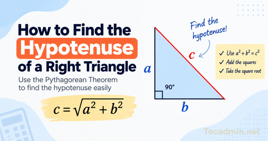 Get the Hypotenuse of a Right Triangle