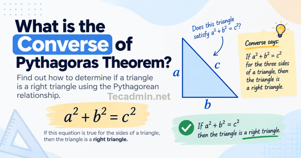 What is the Converse of Pythagoras Theorem?